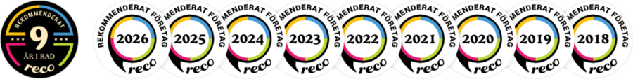 Rekommenderad på Reco nio år i rad